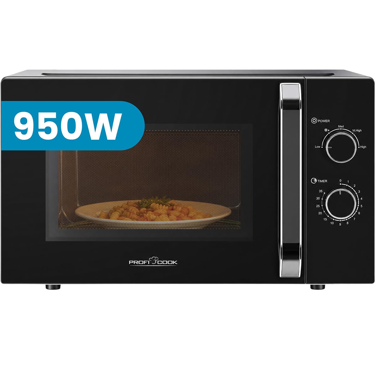ProfiCook® XXL Mikrowelle | 30L | 950W | 31,5 cm Drehteller | PC MW 1354