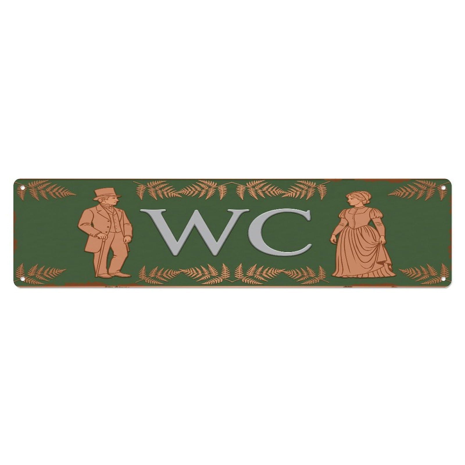 Tgrcjimh Style Metal Tin Sign Vintage Victorian Decor Wc Toilet Noble