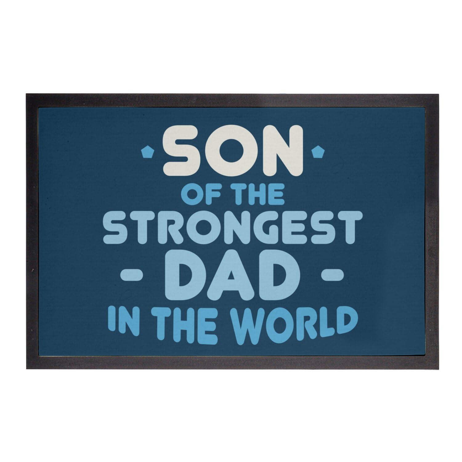 Paillasson bleu Son of The Strongest Dad 75x50cm tapis d'entrée imprimé