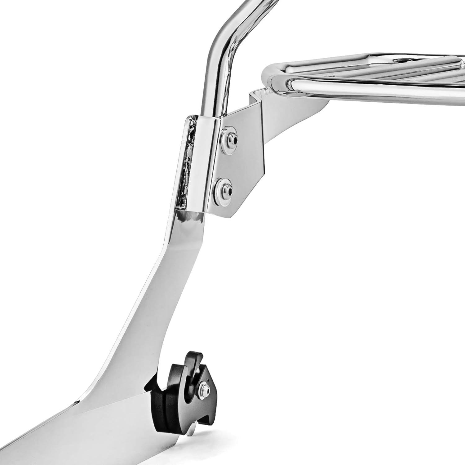 Wsays Standard Height Sissy Bar Passenger Backrest and Luggage Rack Compatible with Harley Dyna Low Rider Street Bob Super Wide Glide FXD FXDWG FXDB FXDC FXDLS FXDL 2006-2017, Chrome