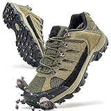 ODCKOI Wanderschuhe Herren Leicht Trailrunning Atmungsaktiv Trekkingschuhe Herren Trekking Outdoor Sneaker rutschfeste Abriebfest Bergschuhe, Camping, Fischerei, Arbeit, Sportschuhe Olivgrün EU 46