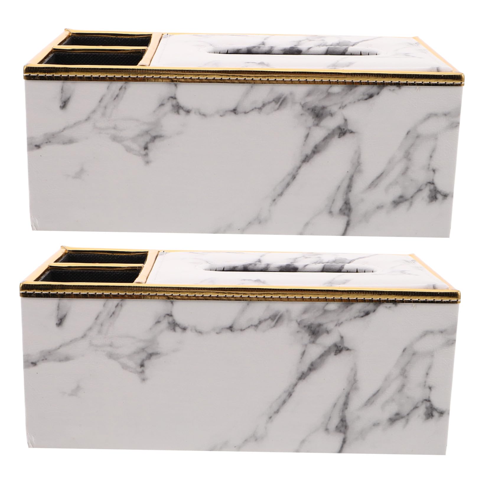 Boîte à mouchoirs design pour salle de bain moderne et bureau épuré lot de 2 Cabilock