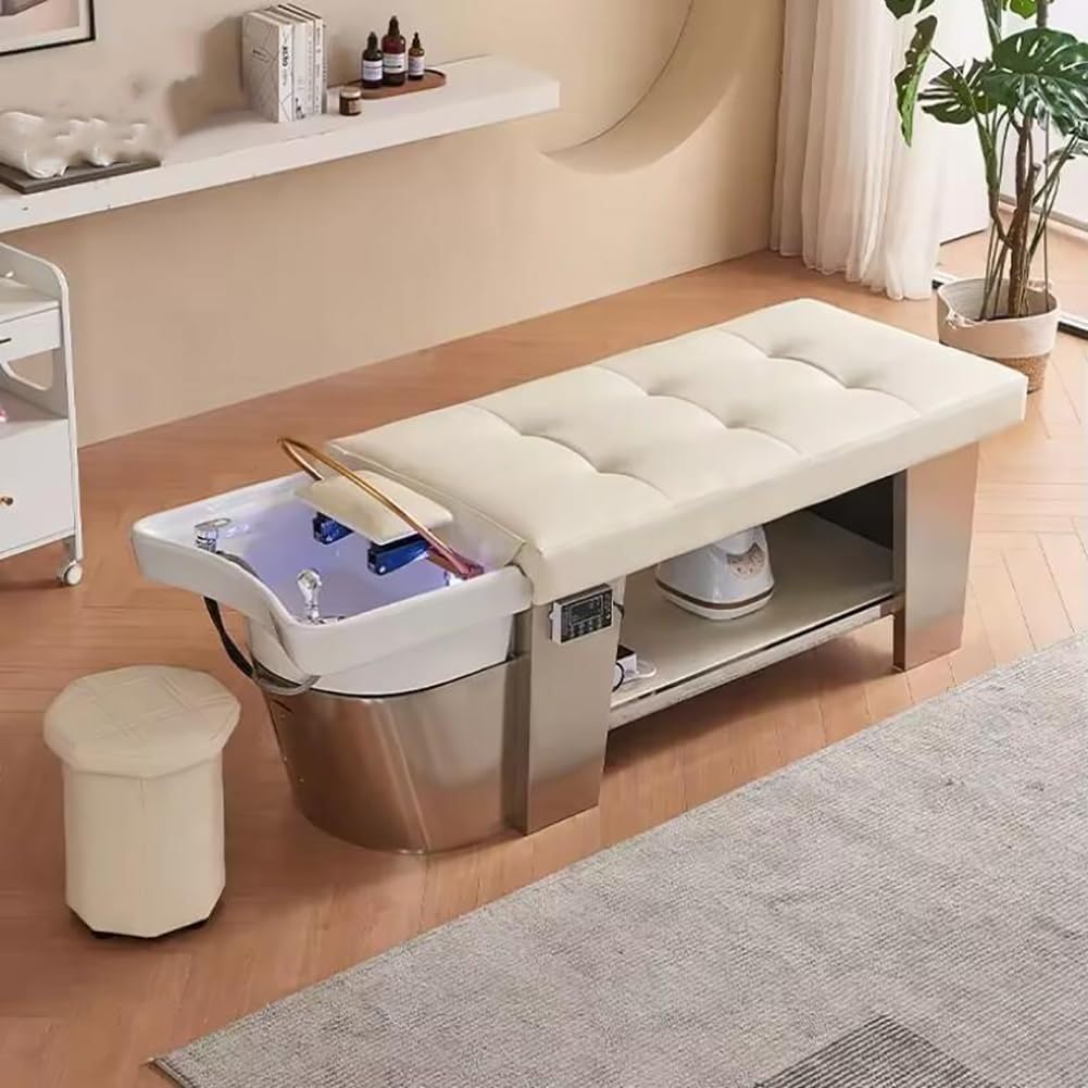 Intelligent Beauty Bed Multi-Functional Head Water Therapy Shampoo Flat-Laying Thai Massage Salon with Fumigation