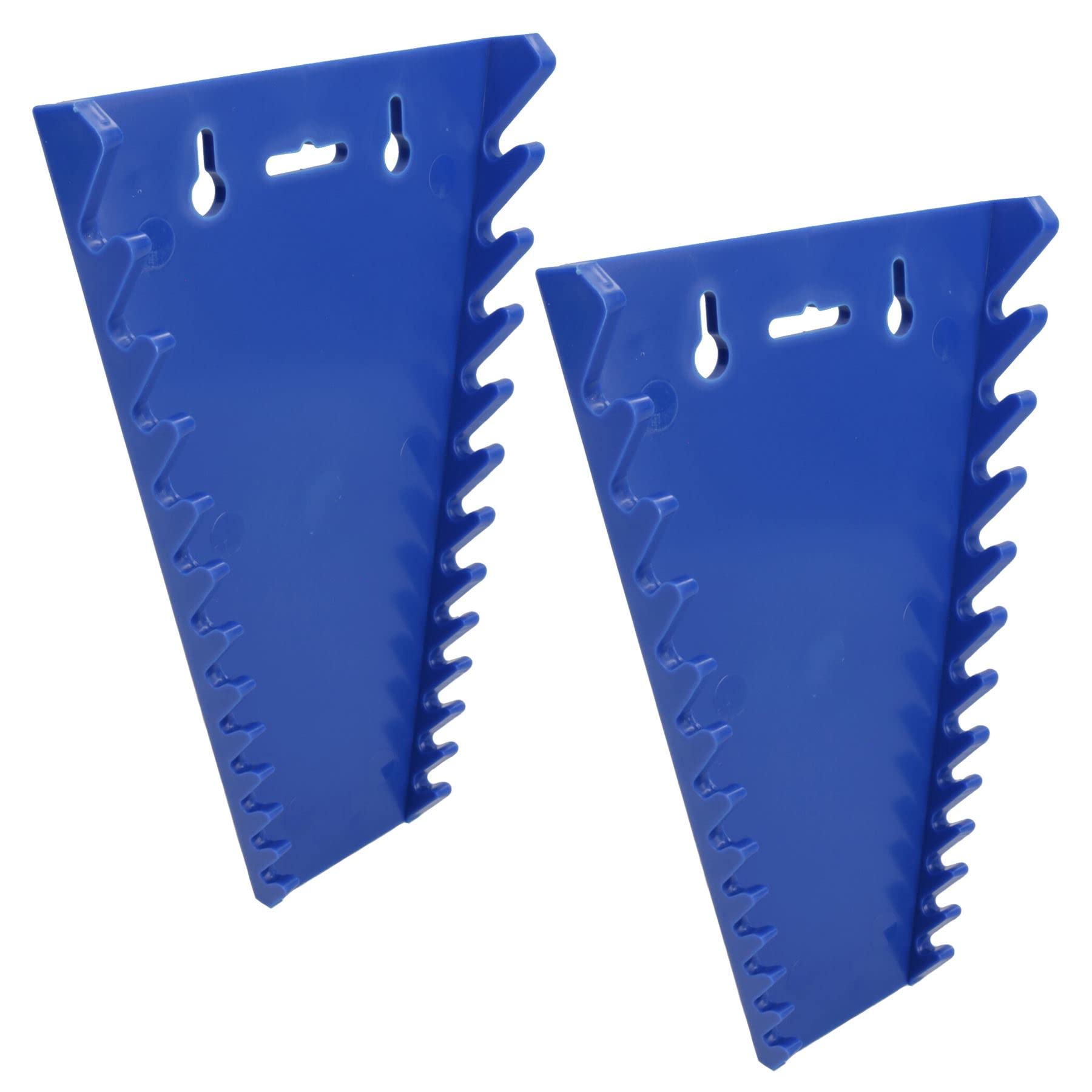 Blue Spanner Wrench Storage Rack Holder Hanger Organiser Tray 12 Spanners 2pc