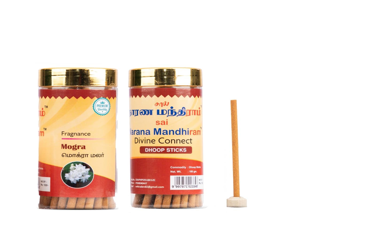 Divine Connect Thulasi & Mogra Dhoop Stick Combo Pack of 2 | Natural Herbal Incense | Floral Fragrance | Ideal for Home & Temple | Smooth Burning & Mild Aroma | Cylindrical Shape-image-6