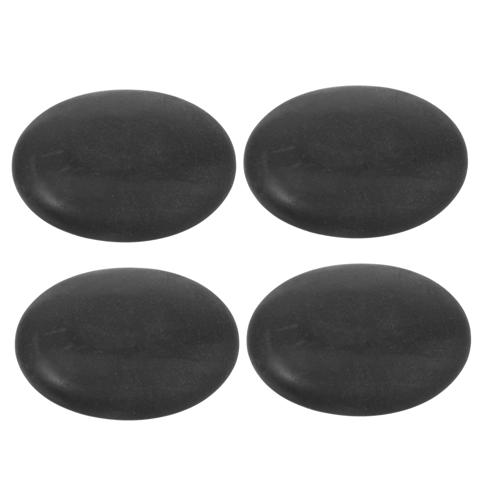 4piezas Piedra de Masaje Caliente Juego de Piedras Calientes para Spa y Masaje de Pies Negro Basalto