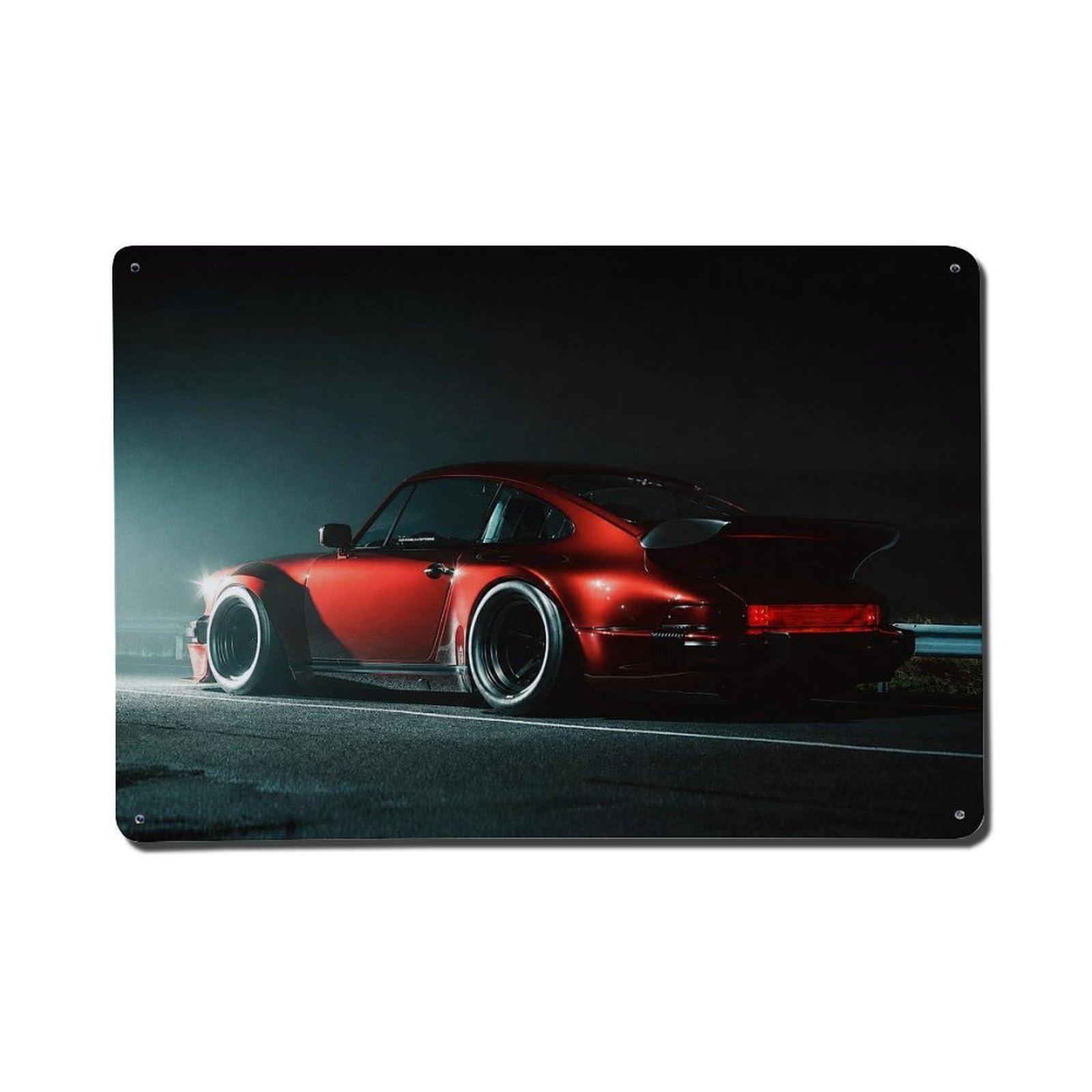 Vintage 930 Aesthetic Turbo Mechanical Aesthetics Supercar Metal Tin Sign Plaque Wall Decor for Cafe, Man Cave, Club Bar, Office, Home Garden Round Metal Poster 8x12Inch