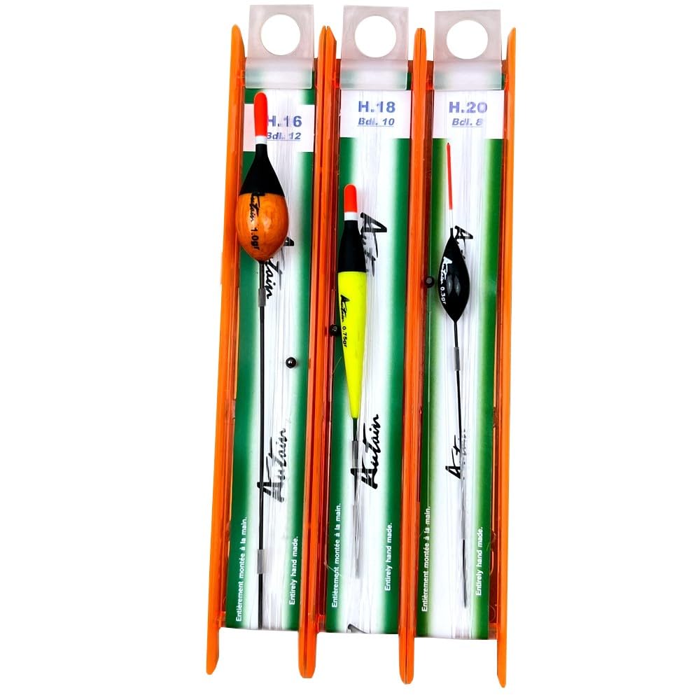 Autain – Kit 3 Lignes Montées Friture – H16, H18, H20 – Fabrication Française, Montage Main – Flotteurs 1.0 / 0.75 / 0.50 Gr