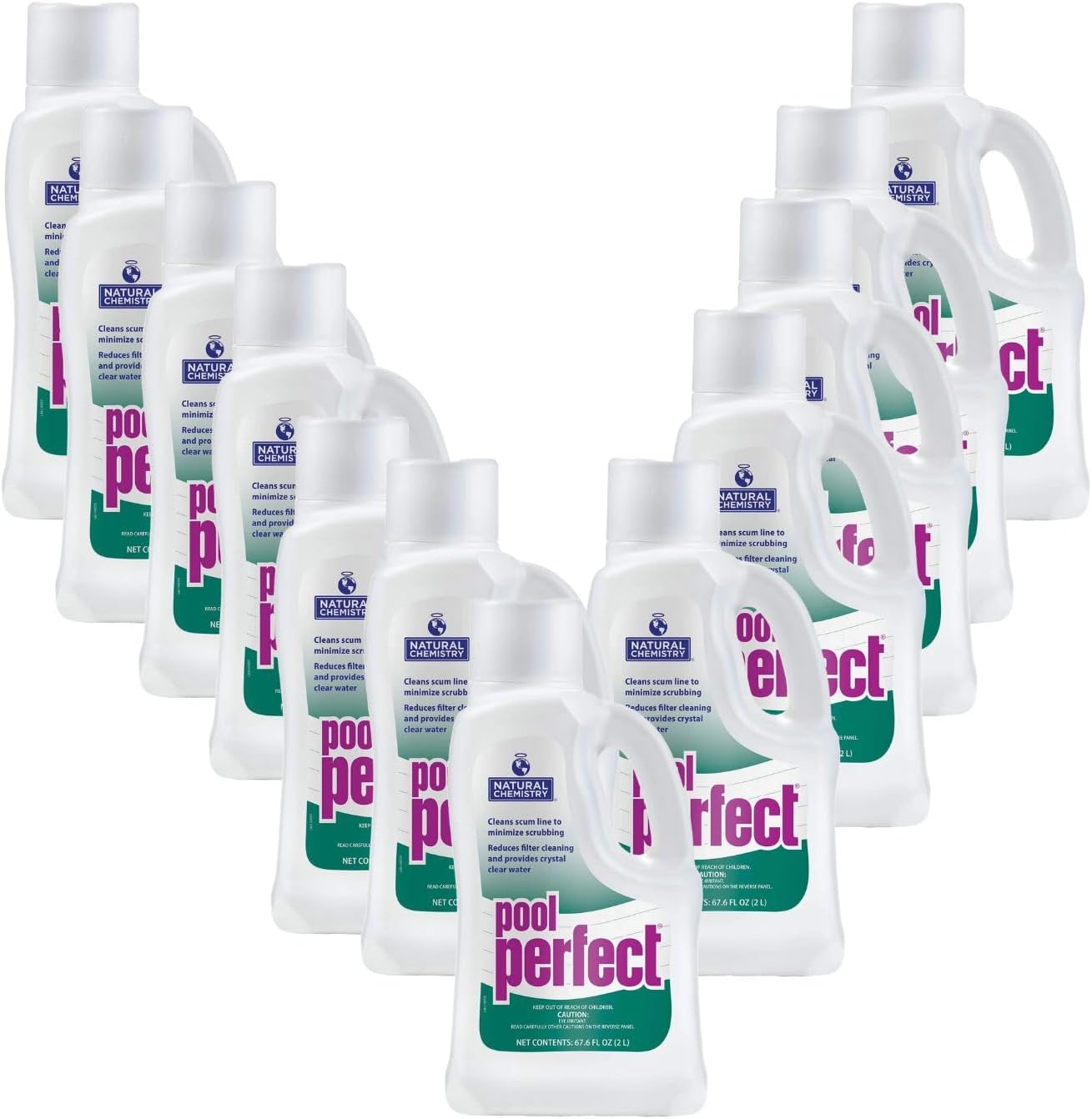 Natural Chemistry Pool Perfect, 3-Liter, Reduce Scum Lines and Filters Cleanings, Ensures Crystal Clear Water, Compatible with All Sanitizing Systems