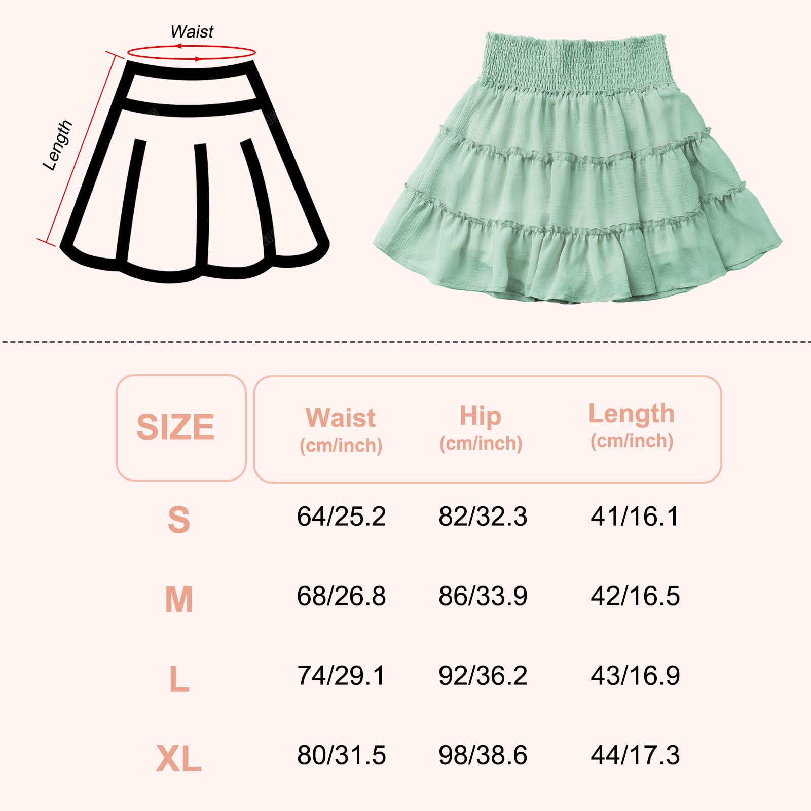 Adigaber Donna Mini Gonna Vita Alta Tinta Unita Gonna in Tulle a Balze con Pantaloncini