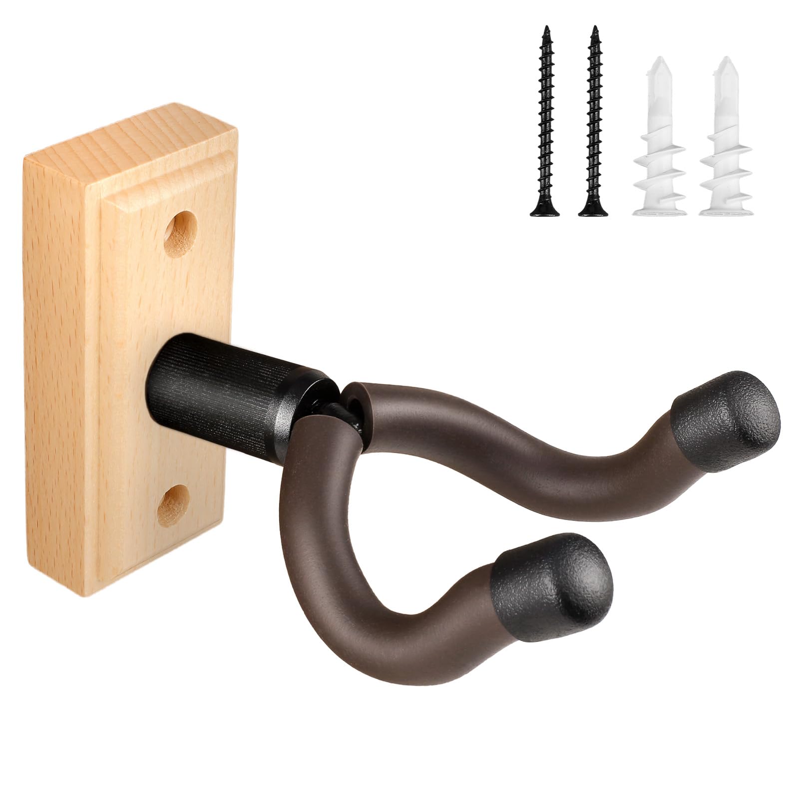 Dida Beechwood, 1 Pack Guitar Wall Mount, Premium Solid Wood Guitar Hanger, Guitar Accessories, U-Shape Hardwood Guitar Holder Hook (Beechwood, 1 Pack)