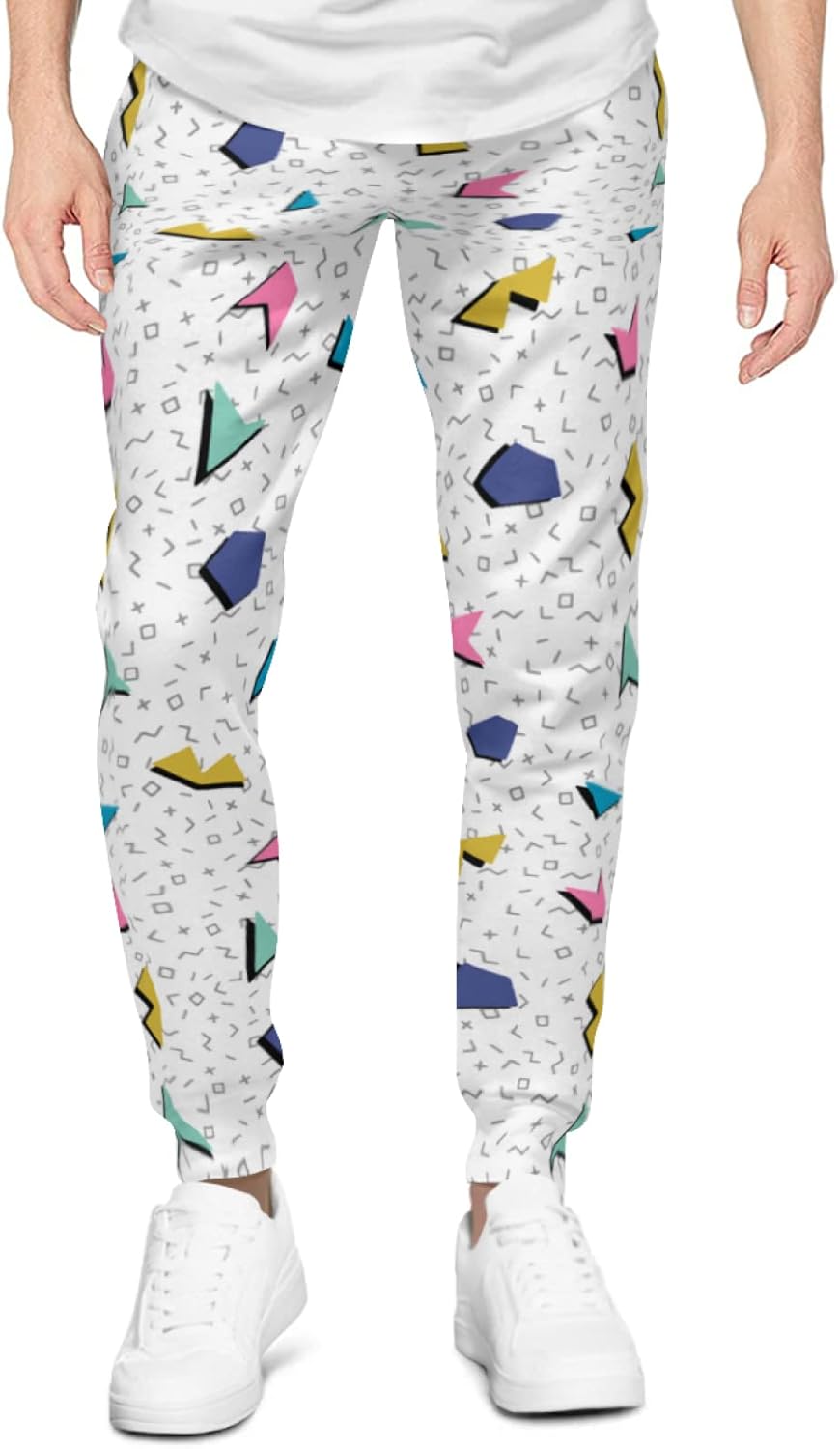 80s 90s Retro Sweatpants for Men & 90s 80s Outfit for Men 90s Hip Hop Vintage Track Pants 80s Jogger Pants - Image 2