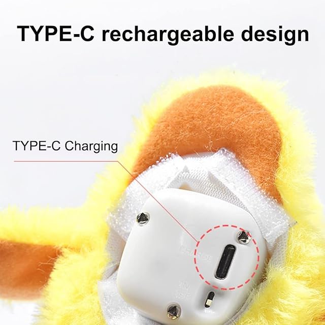 Foto 5 de 8 de DONGKER Juguete interactivo de pato para gatos, recargable por USB, juguete de pato chirriante