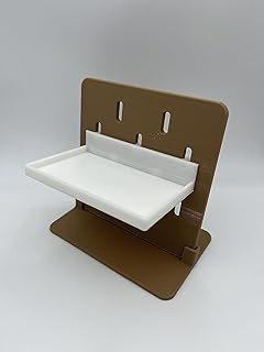 Hautico 3 Units of Storage Shelves, Peg Boards Accessories Compatible with IKEA Skadis System for Books, Wallets, Coins or Mini Toys, 3D Printed (White, 4