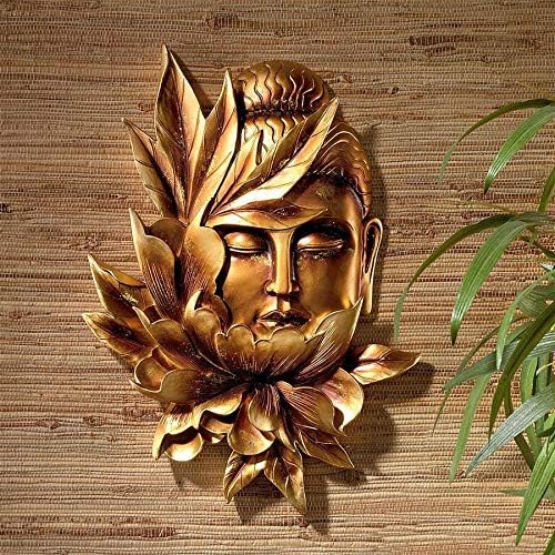 Miniatura 7 de Design Toscano Enlightened Dieties - Placa de friso para escultura de pared asiática masculina, 8 pulgadas de ancho, 12 pulgadas de alto, resina de