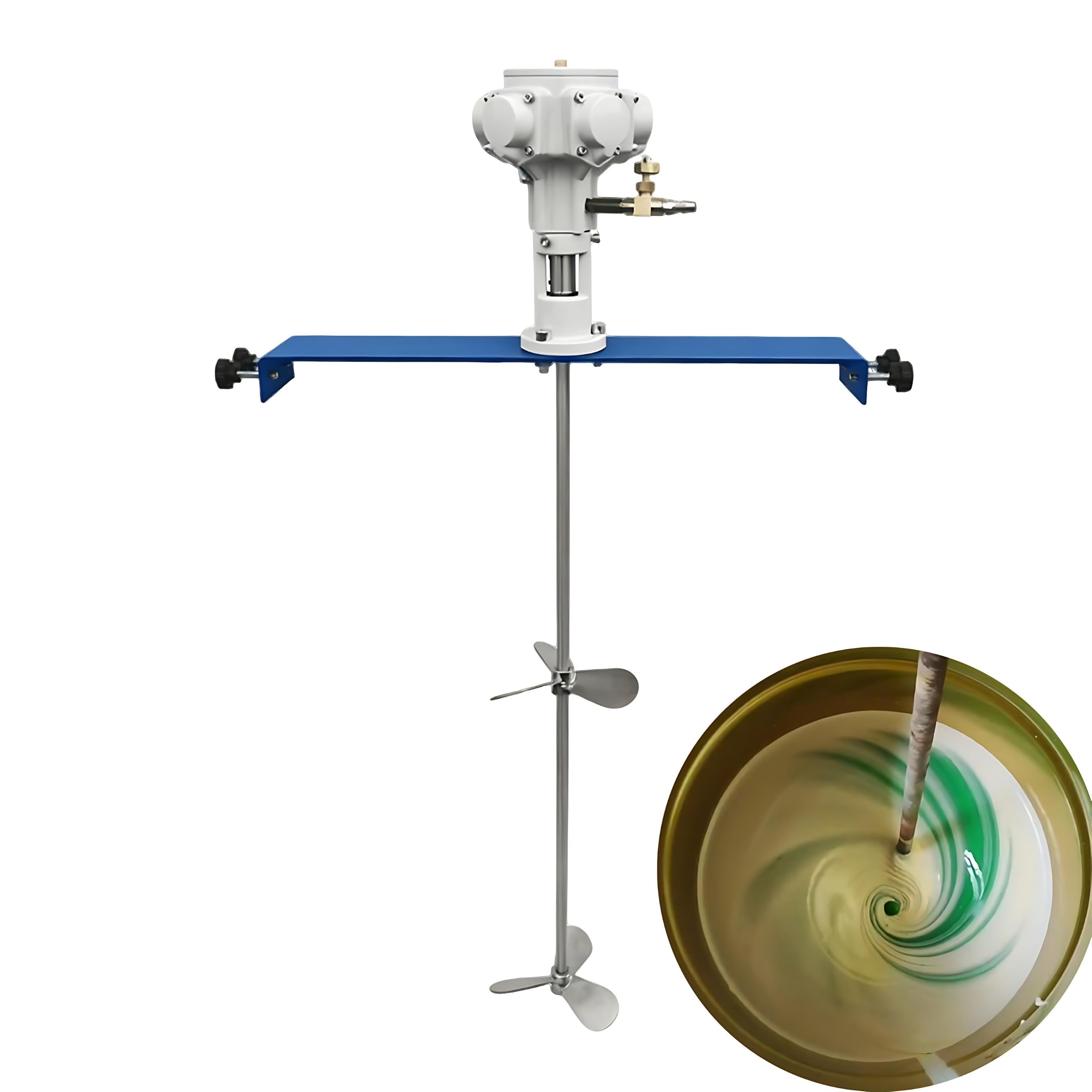 QIUNAOZI Pneumatic Paint Mixer, Barrel Special Air Agitators, with Stepless Speed Regulation, Stainless Steel Rod, 0.25HP/0.5HP/0.75HP/1HP, Suitable for Mixing Spray Paints, Coatings 100Gallons