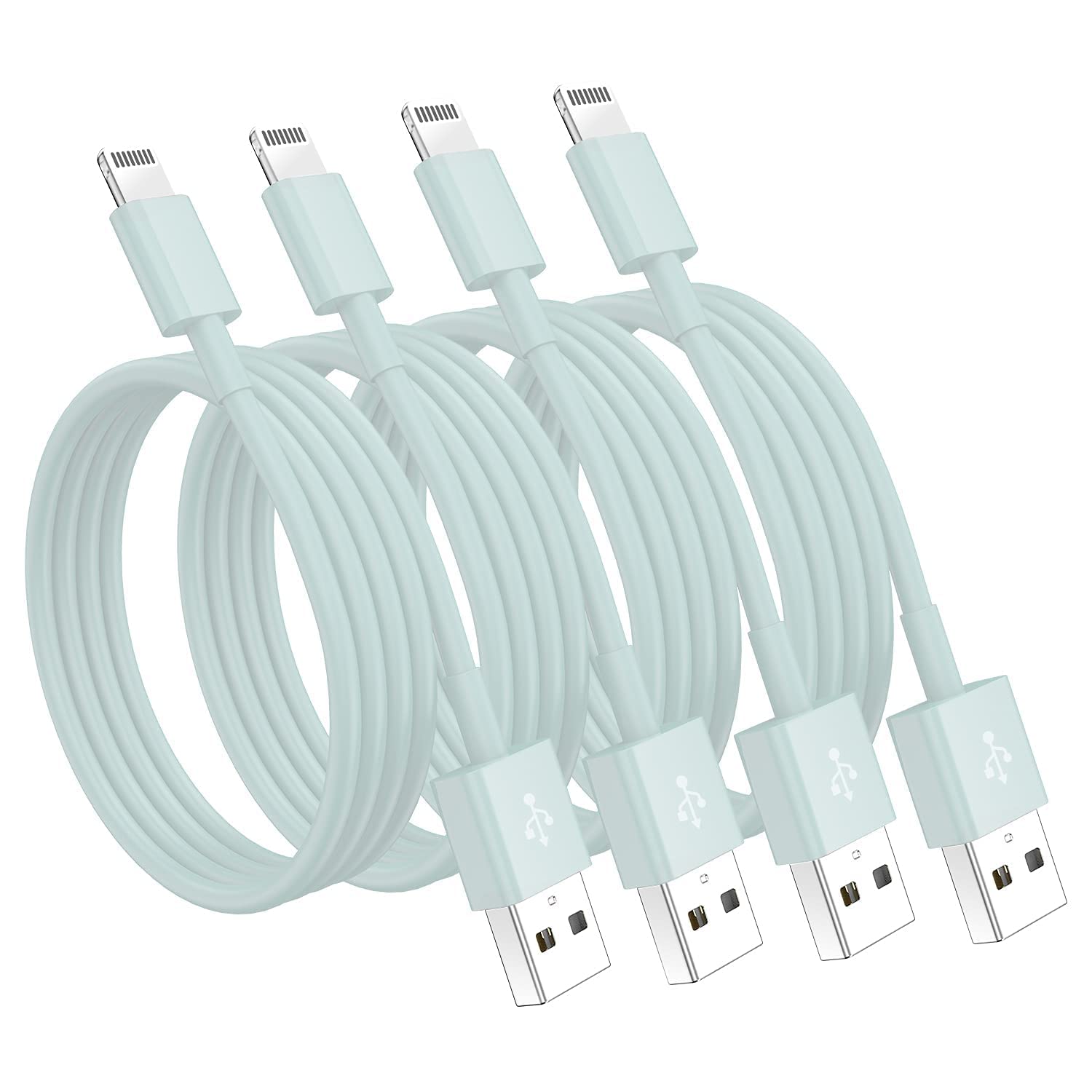 Susnwere 4 Pack [Apple MFi Certified] Apple Charging Cables 6ft, iPhone Chargers, Lightning Fast iPhone Charging Cord for iPhone 12/11/11Pro/11Max/ X/XS/XR/XS Max/8/7, ipad(White) — Amazon image 30