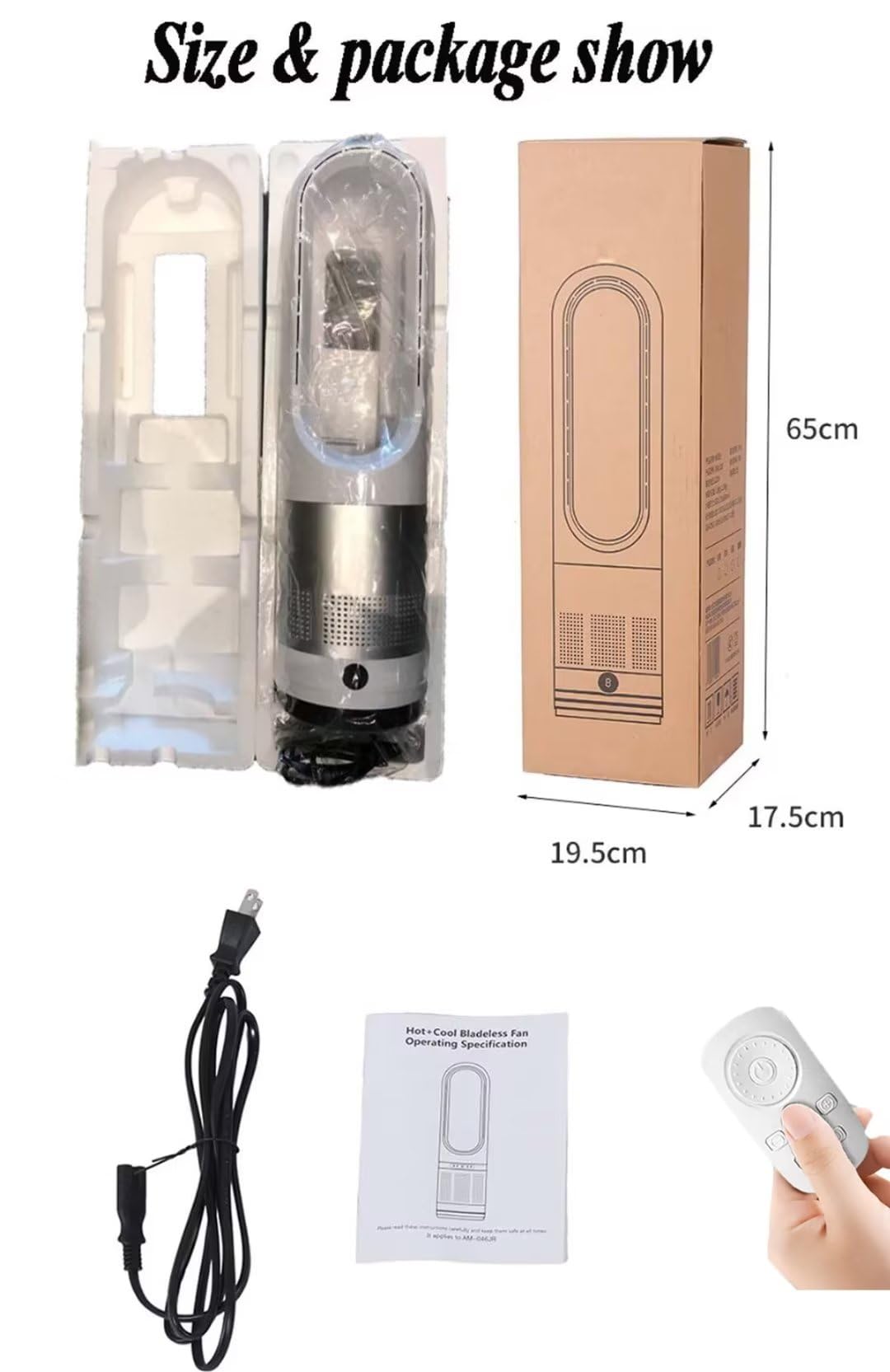 2 w 1 Oczyszczacz powietrza i bezostrzowy wentylator wieżowy, 80 ° Oscylująca podłoga i z pilotem zdalnego sterowania, 8 prędkości, 8 H Timer, LED Touch Sn, 31 cali dla biura domowego