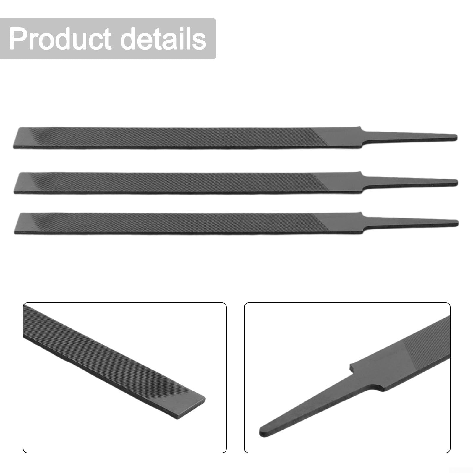 Lot De 3 Limes Plates De 15,2 Cm Pour Affûter Les Chaînes De Tronçonneuse - Design Suisse à Double Coupe, Anti-encrassement, Longue Durée De Vie
