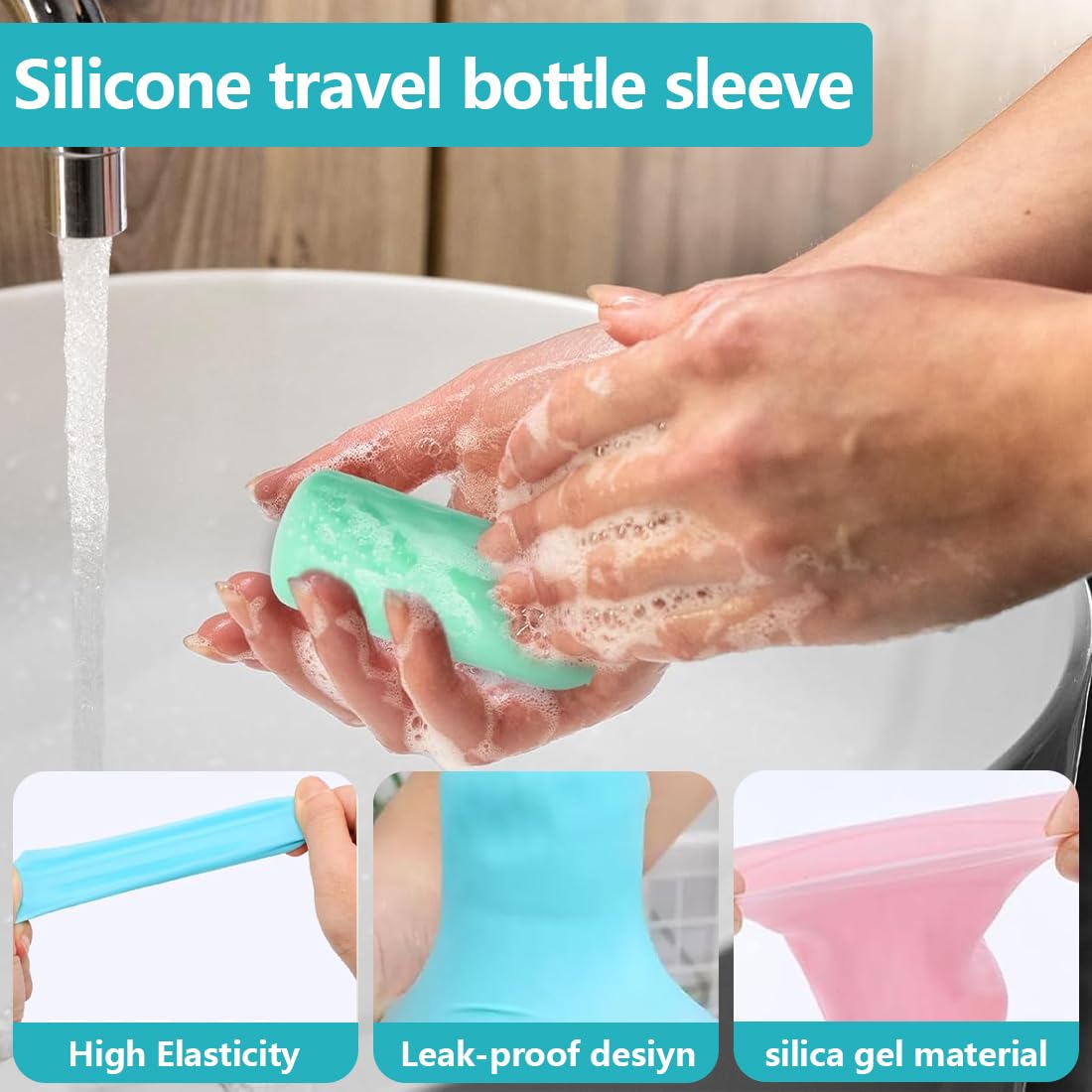 12 Pezzi Copribottiglie in Silicone per Viaggi Maniche Elastiche per la Protezione dalle Perdite Protezione dalle Perdite da Viaggio Riutilizzabili per Contenitori per Bagnoschiuma