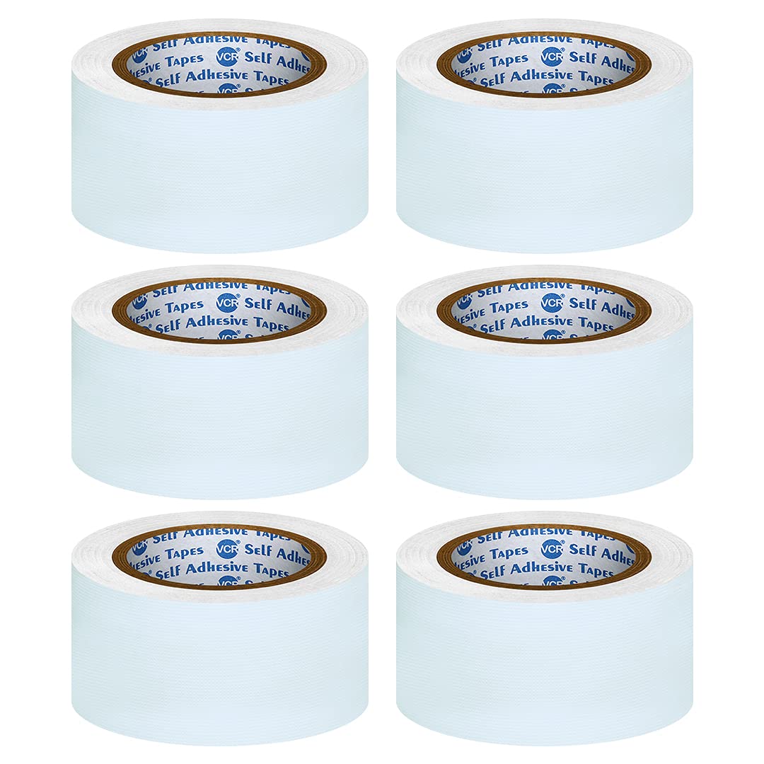 VCR White Duct Tape - 18 Meters in Length 48mm / 2" Width - 6 Rolls Per Pack - Strong Book Binding Tape - Waterproof Heavy Duty Duct Tape (B07SV3H1F9) Amazon Price History, Amazon Price Tracker
