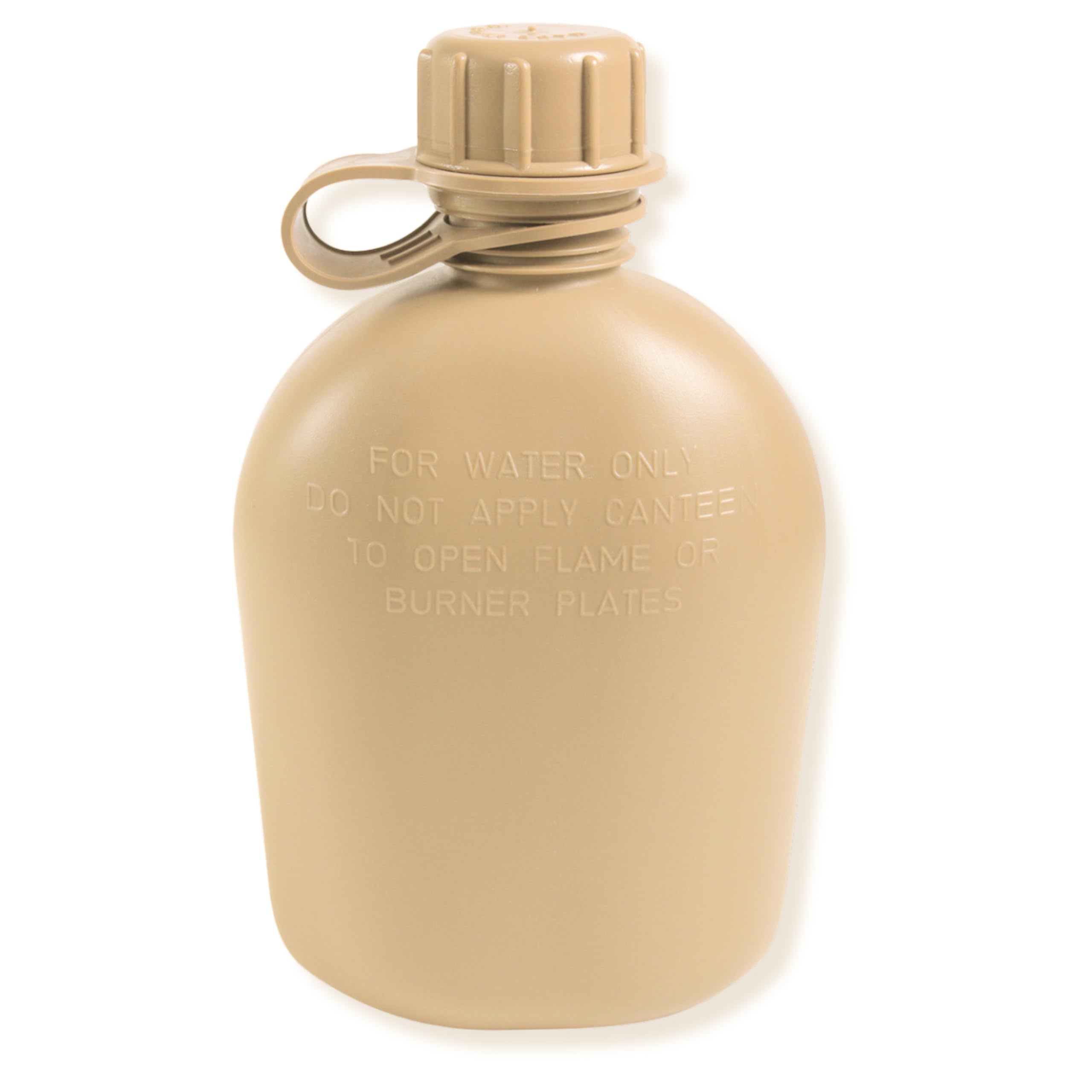 M MCGUIRE GEAR GI Durable 1 Qt. Rugged Plastic Canteen Water Bottle with Leak Resistant Cap, made of 100% durable polyethylene plastic, for Outdoor,