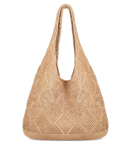 COOKOOKY Crochet Beach Tote Bag