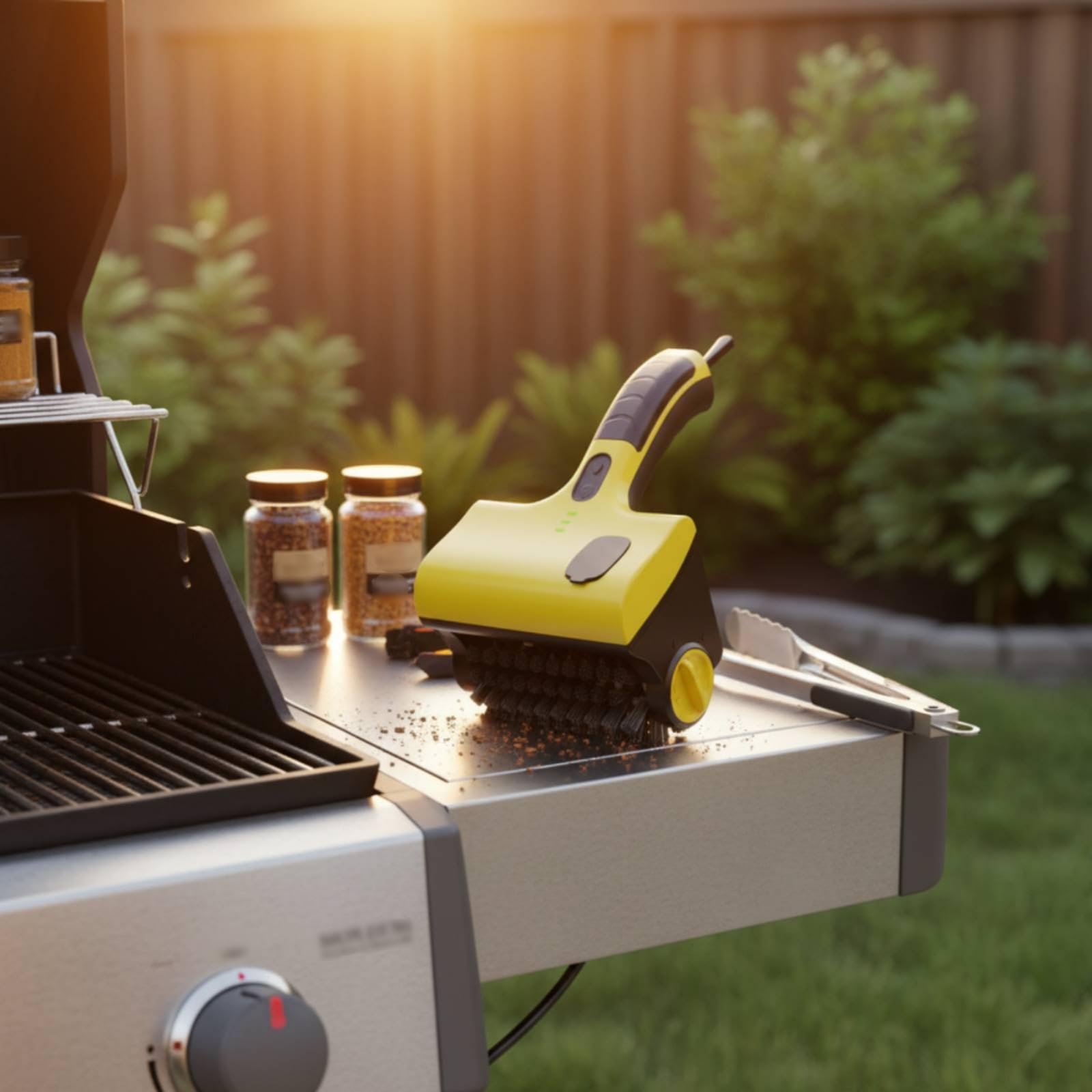 Cepillo Eléctrico de Limpieza Cepillo Fregadora Escobilla Herramienta con Cabezal PP Reemplazable y Mango Ergonómico para Azulejos Parrilla Cocina y Baño Adecuado para Hogar Exteriores Viajes