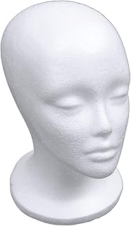 Weibliche Schaum Schaufensterpuppe Kopf Modell Hut PerüCke Display Stand Weiß