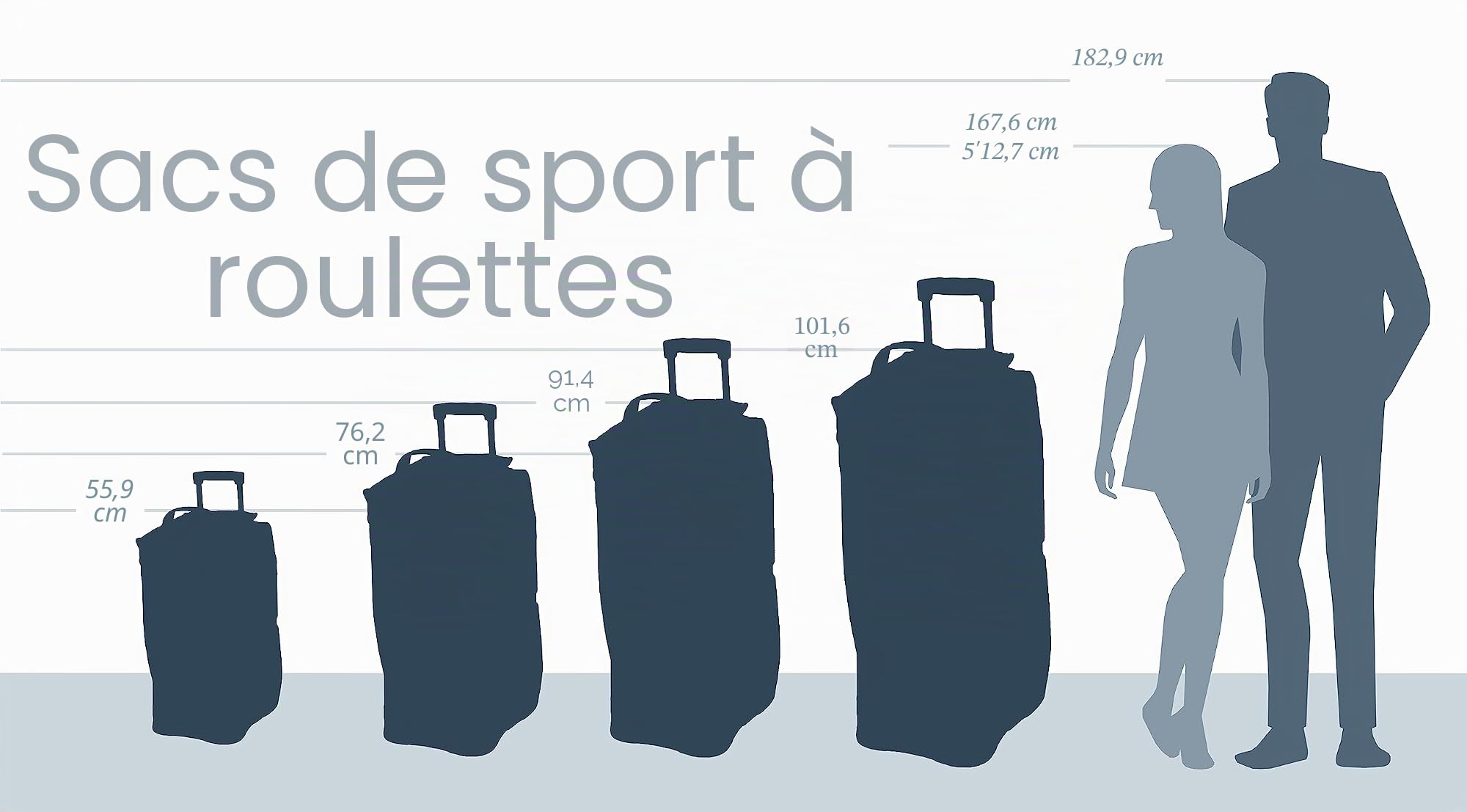 Rockland Sac de Sport à Roulette, Reisetasche mit Rollen, Gris Clair, Bordeaux, 55,9 cm (22