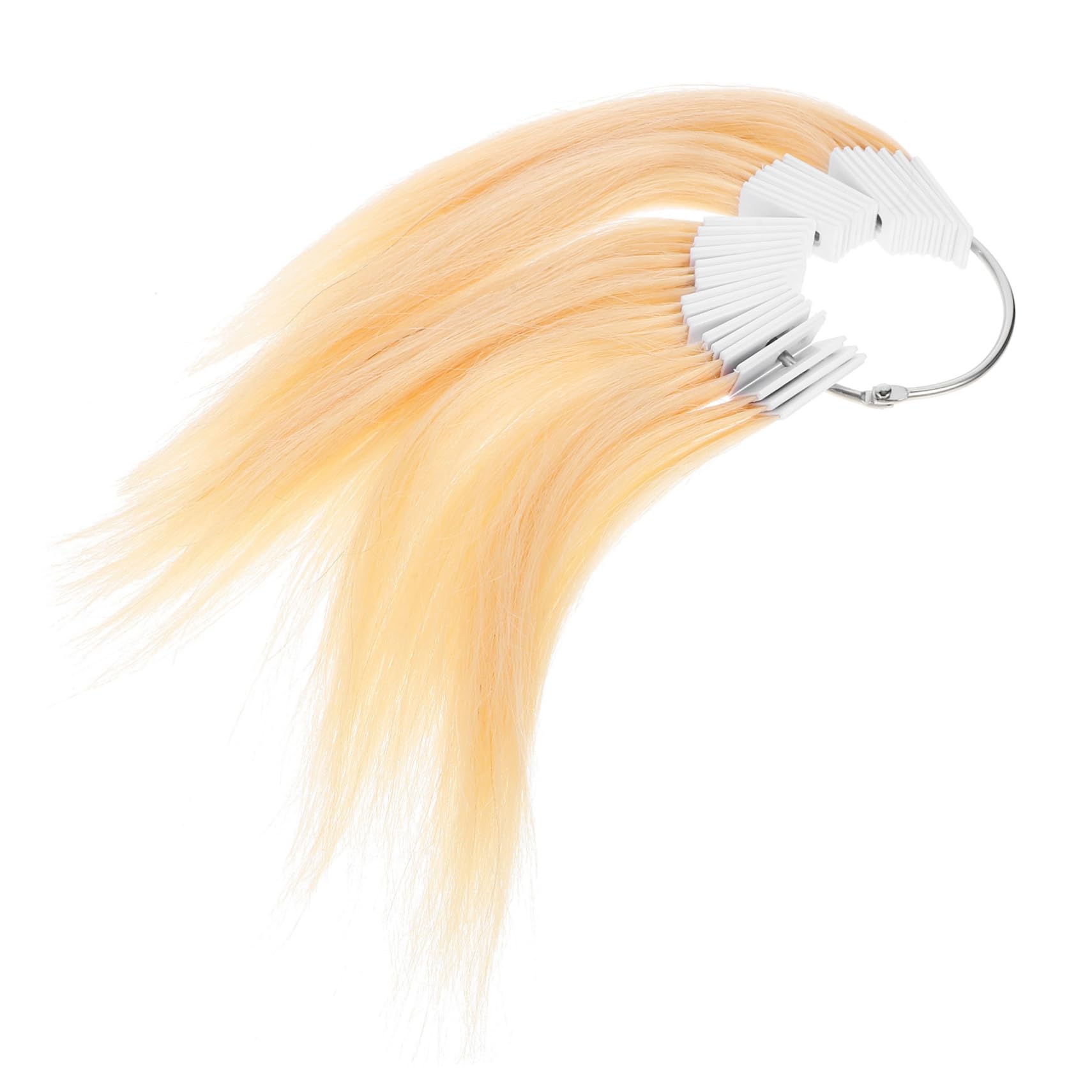 PACKOVE 30 Echthaar Farbproben für Friseure Haarfarben Testmuster Echthaar Farbringe für Salon mit Natürlicher Farbe und Realem Haar zum Experimentieren