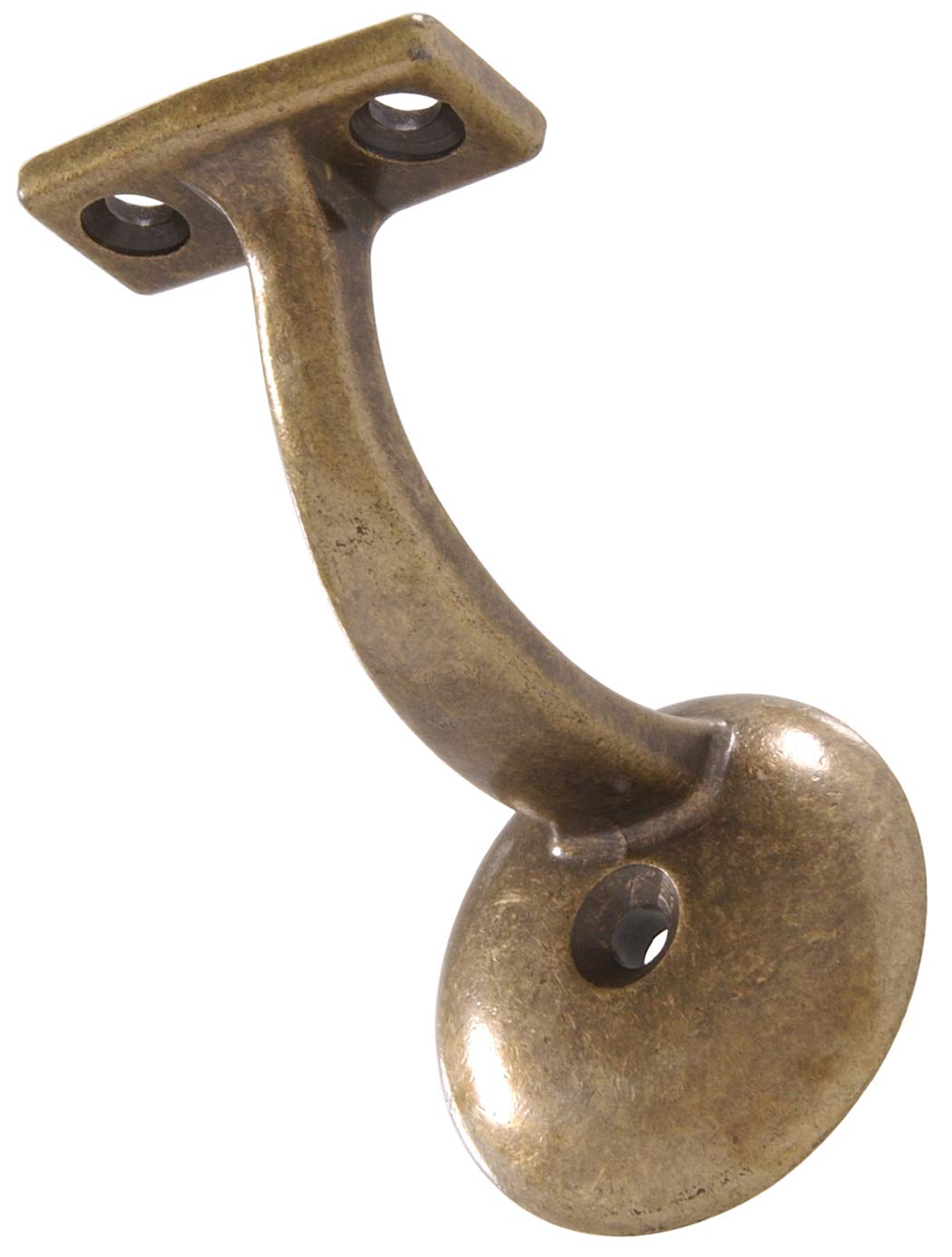 The Hillman Group The Hillman Group 852883 Ornamental Handrail Bracket- Antique Brass 1-Pack, Brown