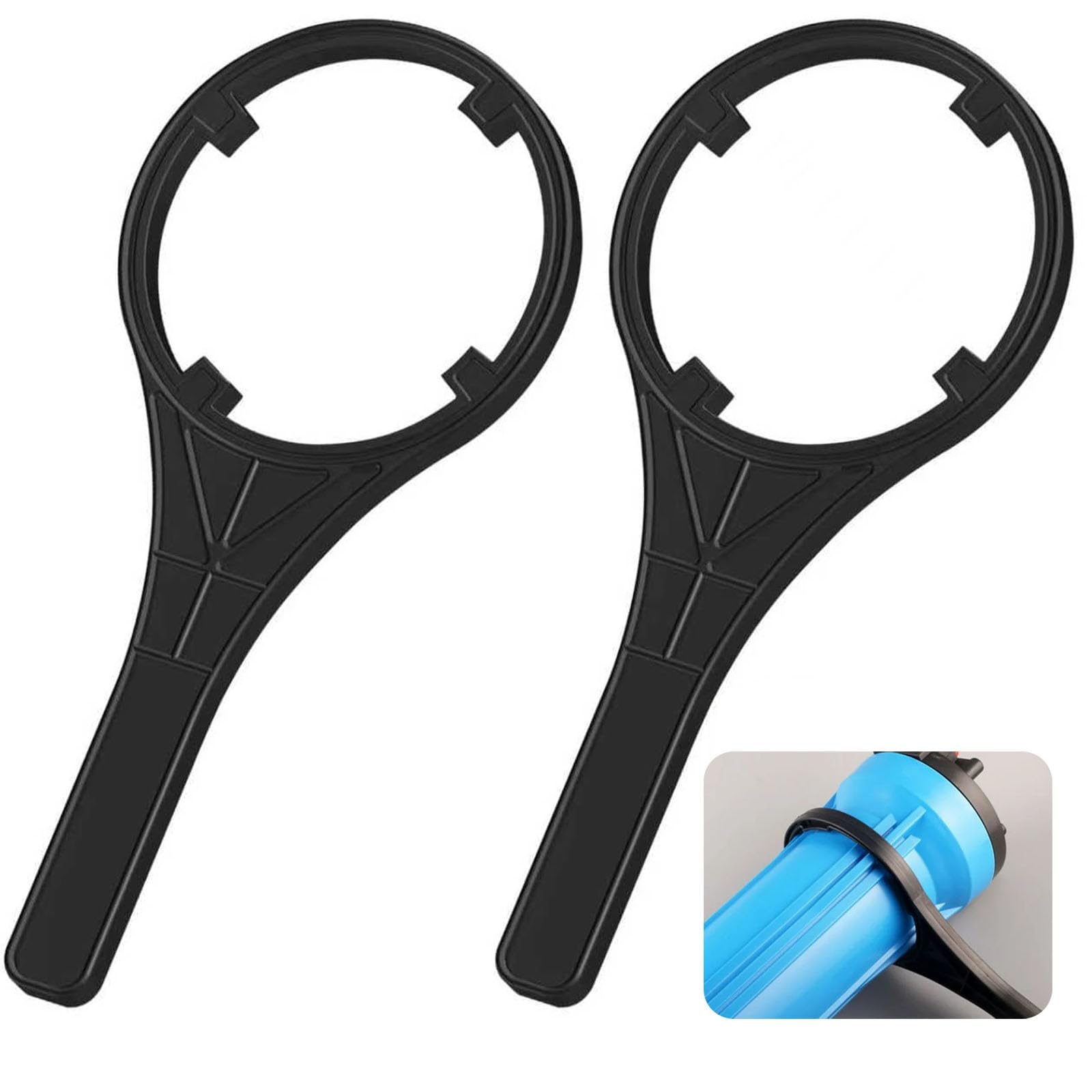 Photo 1 of 150295 Plastic Spanner Wrench Compatible with Pentair Pentek SW-2, Fit for WLCS-1000, WRO-3000 and WRO-3500 Filtration Systems, for 10" x 2.5'' & 20" x 2.5'' Standard Water Filter Housings, 2 Pcs