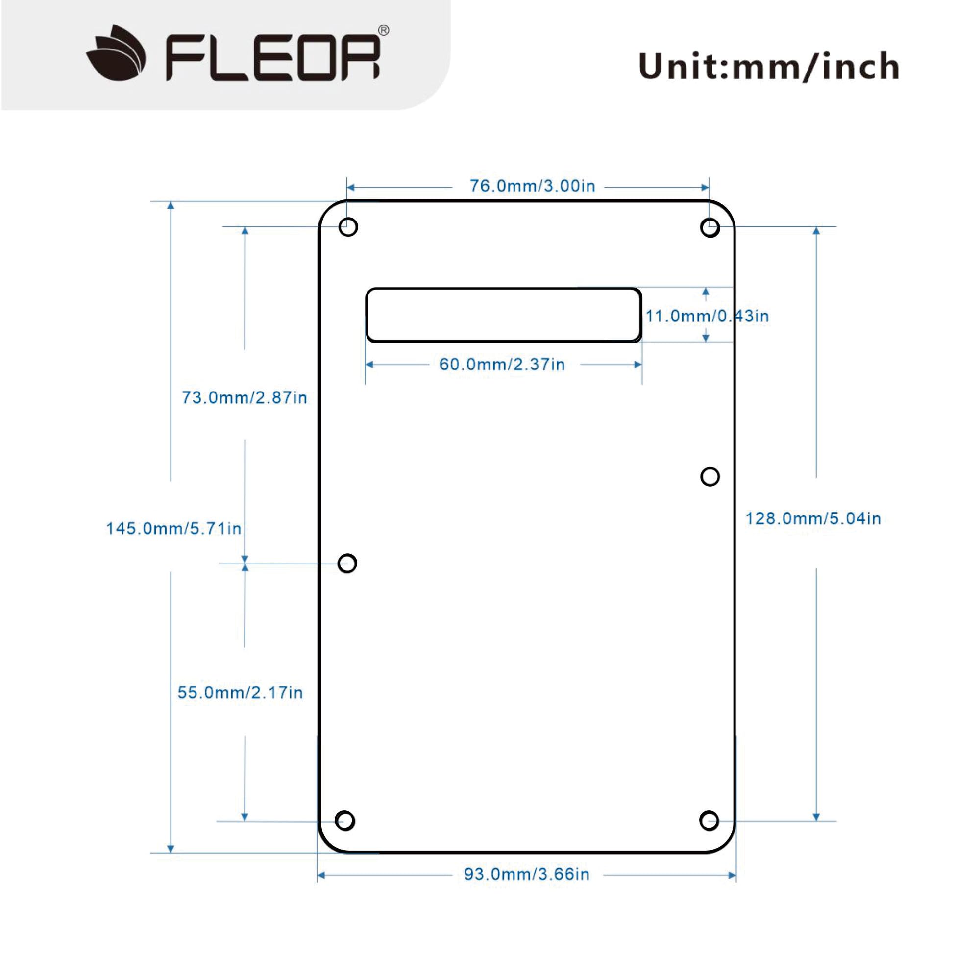 FLEOR Set de 8 trous SSS Pickguard et plaque arrière de guitare avec vis pour remplacement de pièces de guitare Vintage ST Style, crème 3 plis