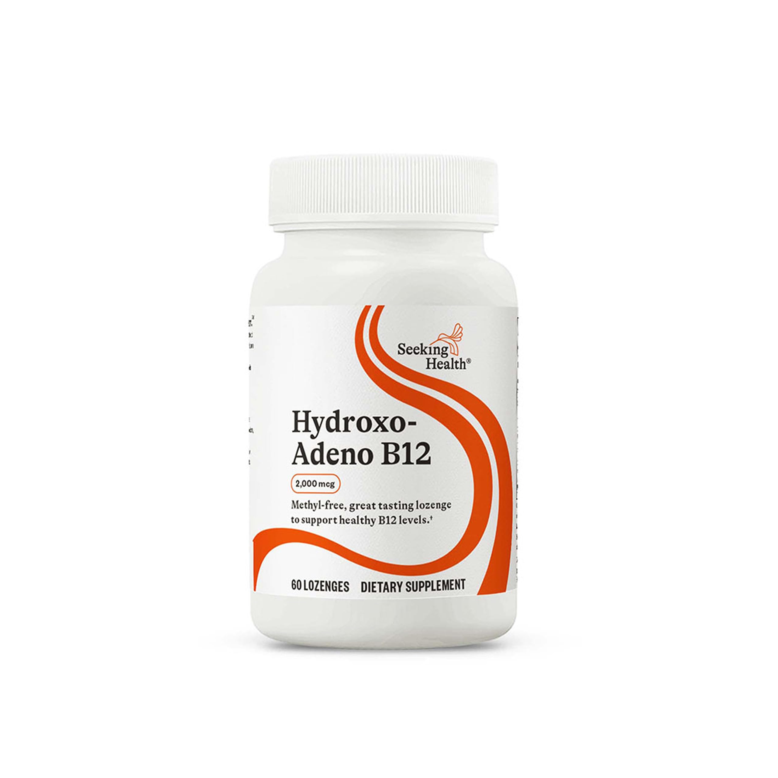 Seeking Health Hydroxo-Adeno B12, 2000 mcg, Methyl-Free, Supports Energy, Focus, methylation, Detox & homocysteine. Vegan, Vegetarian (60 lozenges)