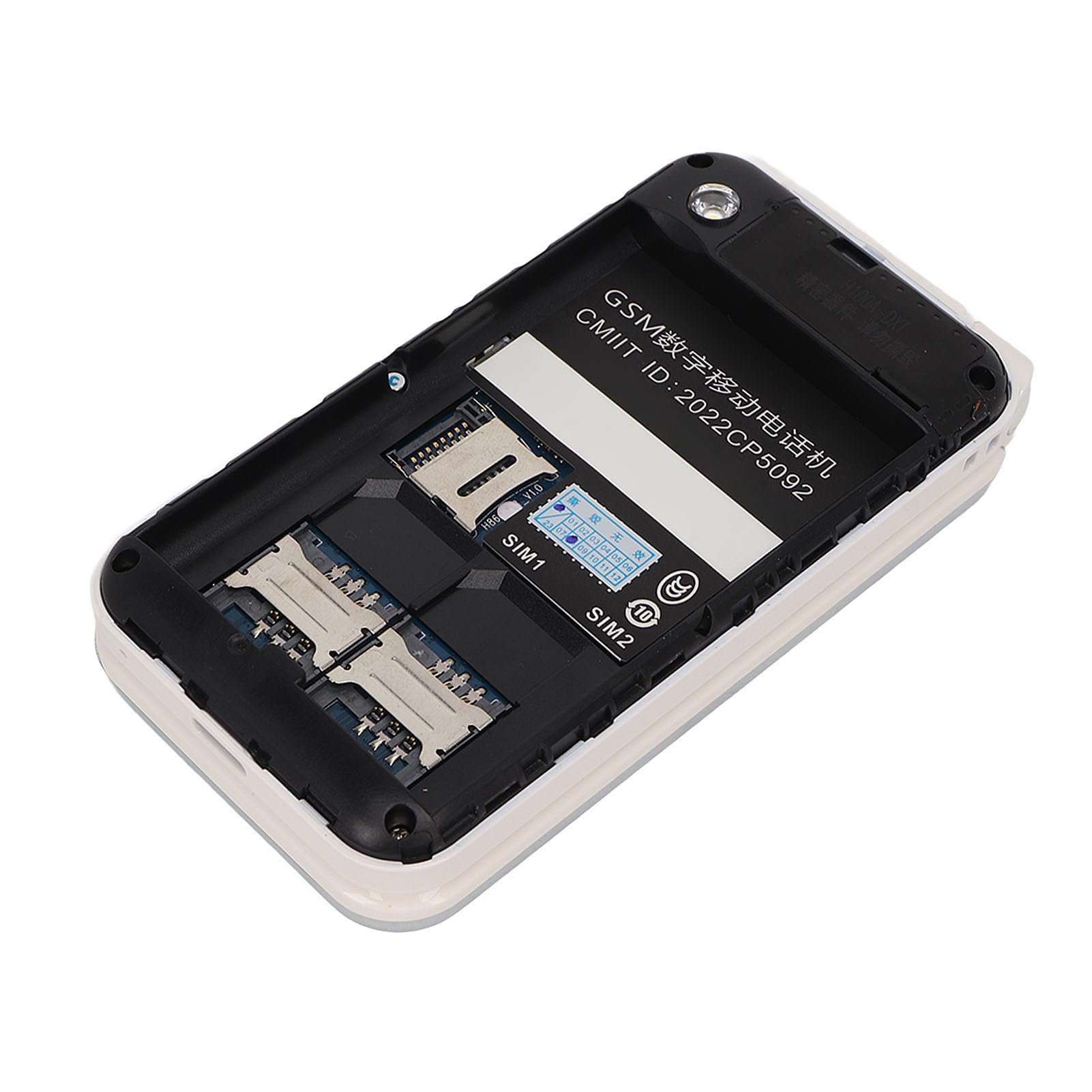 Téléphone à Clapet N509 2G Double SIM 2,4 Pouces 6800 mAh Grandes Touches Prise UE
