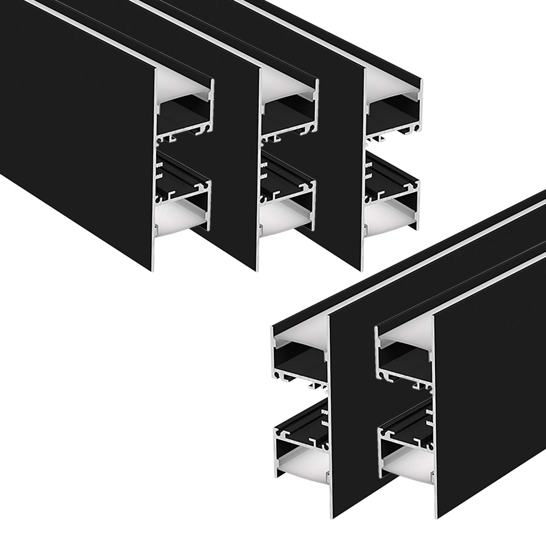 G.W.S® Wall & Coving LED Profile, 5-Pack Aluminium Channel for LED Strip Light, 1 Metre 75.2mmx25mm (268)