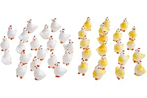 Miniature Chicken Figurine Chicken Cupcake Toppers