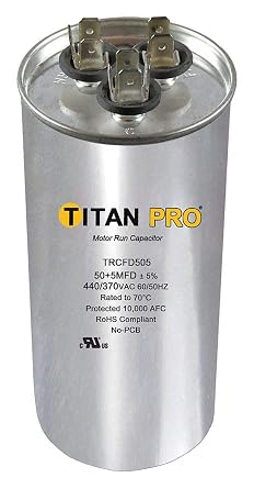 Titan PRO Motor Dual Run Cap, 50/5 MFD, 370-440V TRCFD505
