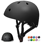 Glaf Toddler Helmet Kids Bike Helmets for 2-8 Years Old Baby Girls Boys Multi-Sport Helmet Adjustable Skateboard Bicycle Helmet Lightweight 2 Sizes for Toddler to Youth (Black, Small)