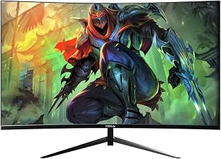 FYHXele 27" Gamer Monitor Curvo de jogos de 2K 165Hz QHD 2560x1440 VA, 1ms, VESA, Alto-falante, Sincronização livre, 1xHDMI2.0, 2xDP1.4, 95% DCI-P3, HDR400