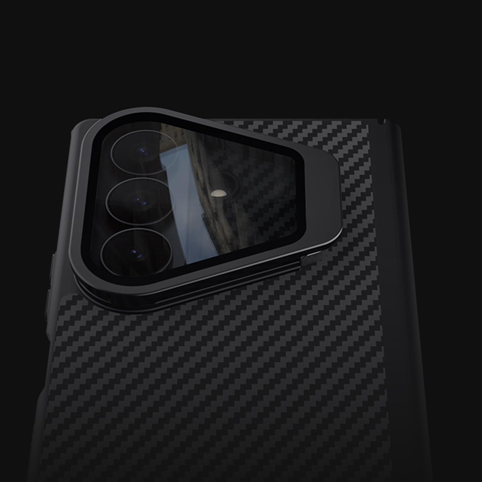 Custodia Magnetica For Samsung Galaxy Z Fold 8 Ultra, Vera Fibra Di | Flip Protezione fotocamera Funzione supporto Cover telefono Cerniera Guscio di ricarica wireless ammortizzante