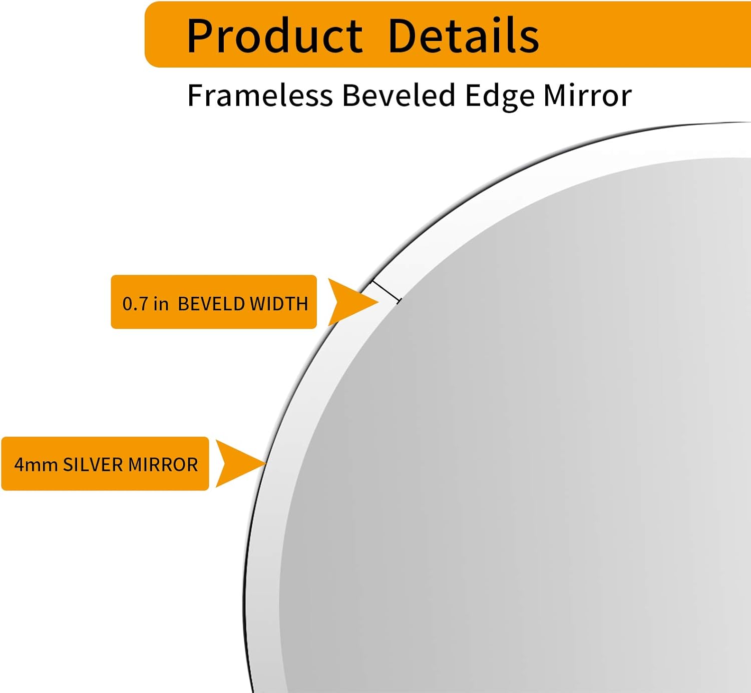 🛒 Crаzу Dеаlѕ KOHROS Round Beveled Polished Frameless Wall Mirror for Bathroom, Vanity, Bedroom (24 Round)