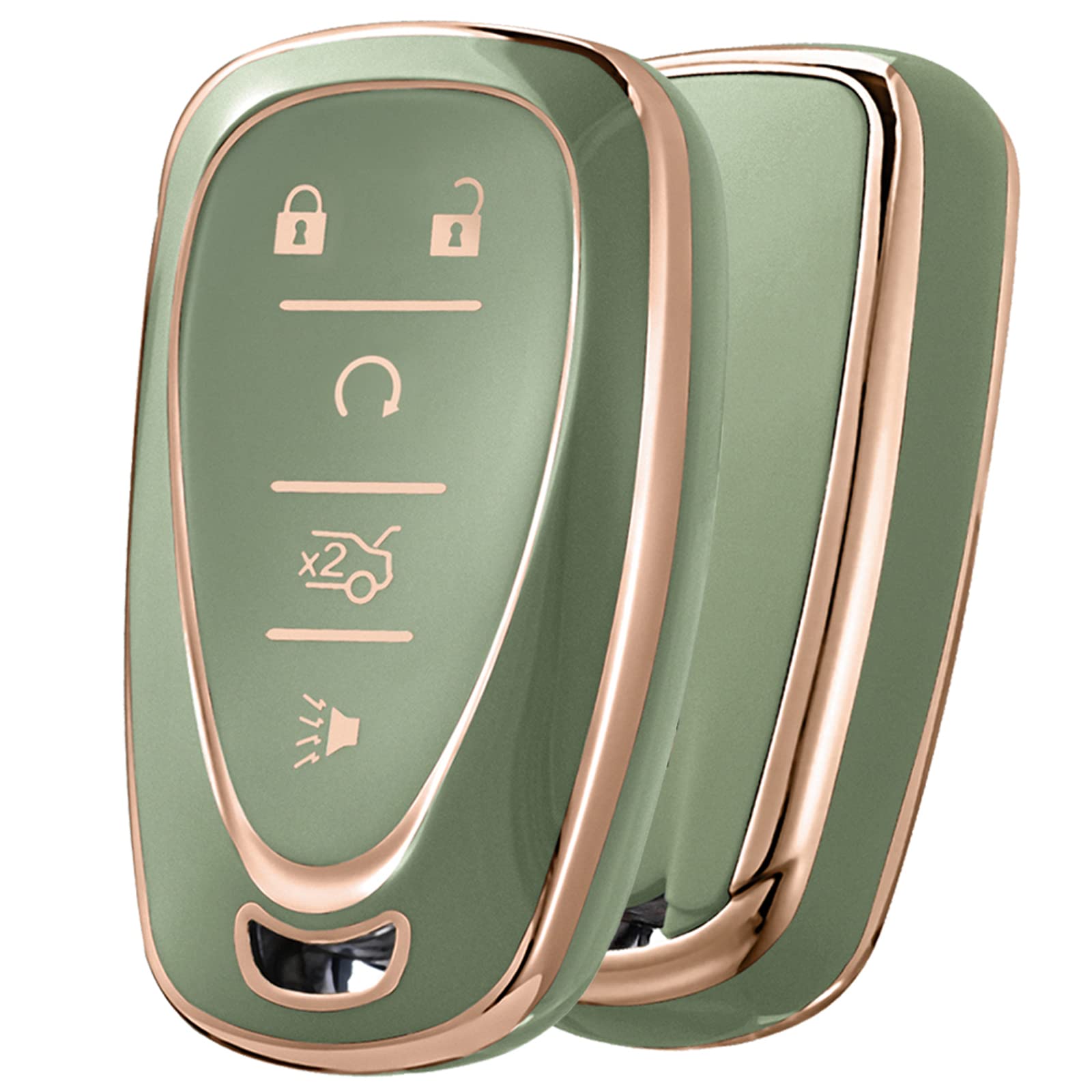 ELOHEI for Chevy Key Fob Cover Case Shell Cover TPU Protector Holder for Chevrolet 2020 2019 2018 2017 2016 Chevy Malibu Camaro Cruze Traverse Spark