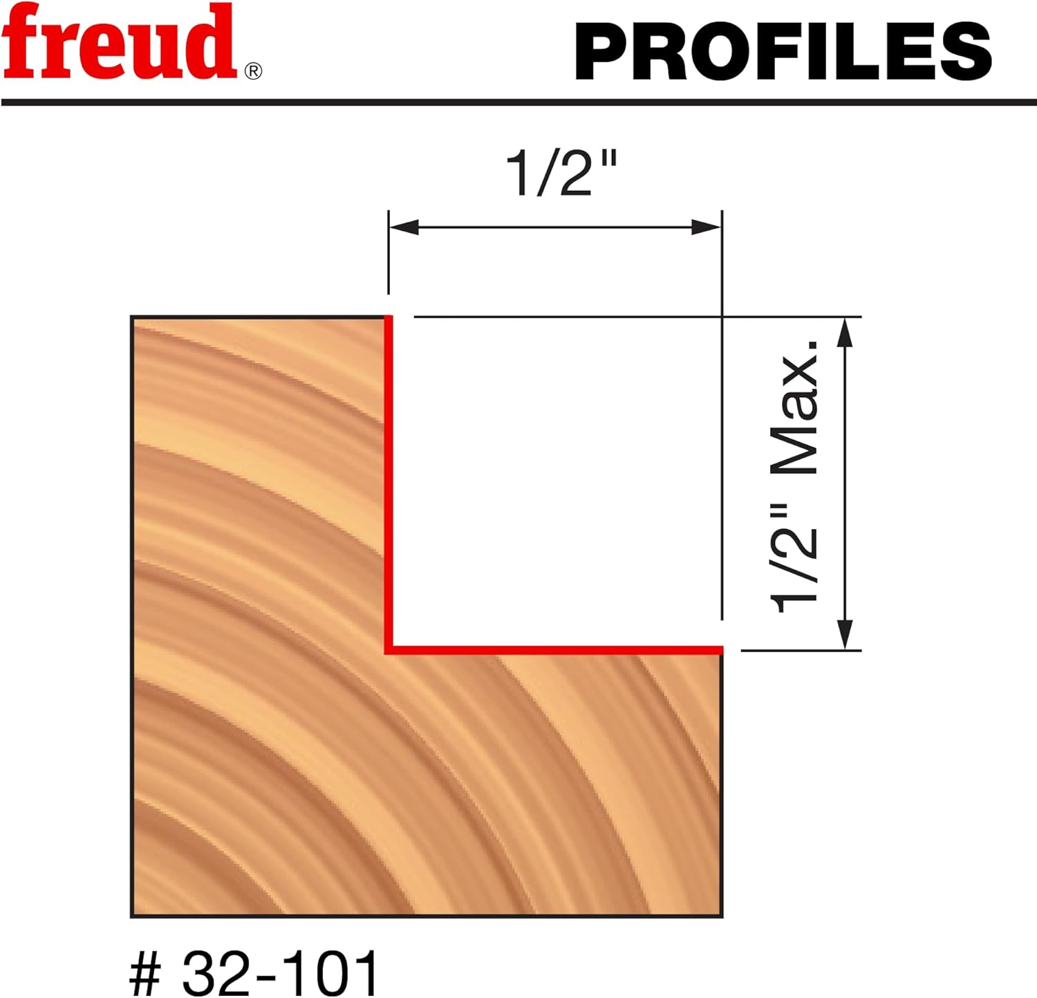 Freud 32-101: 1-3/8" (Dia.) Rabbeting Bit with 1/4" Shank