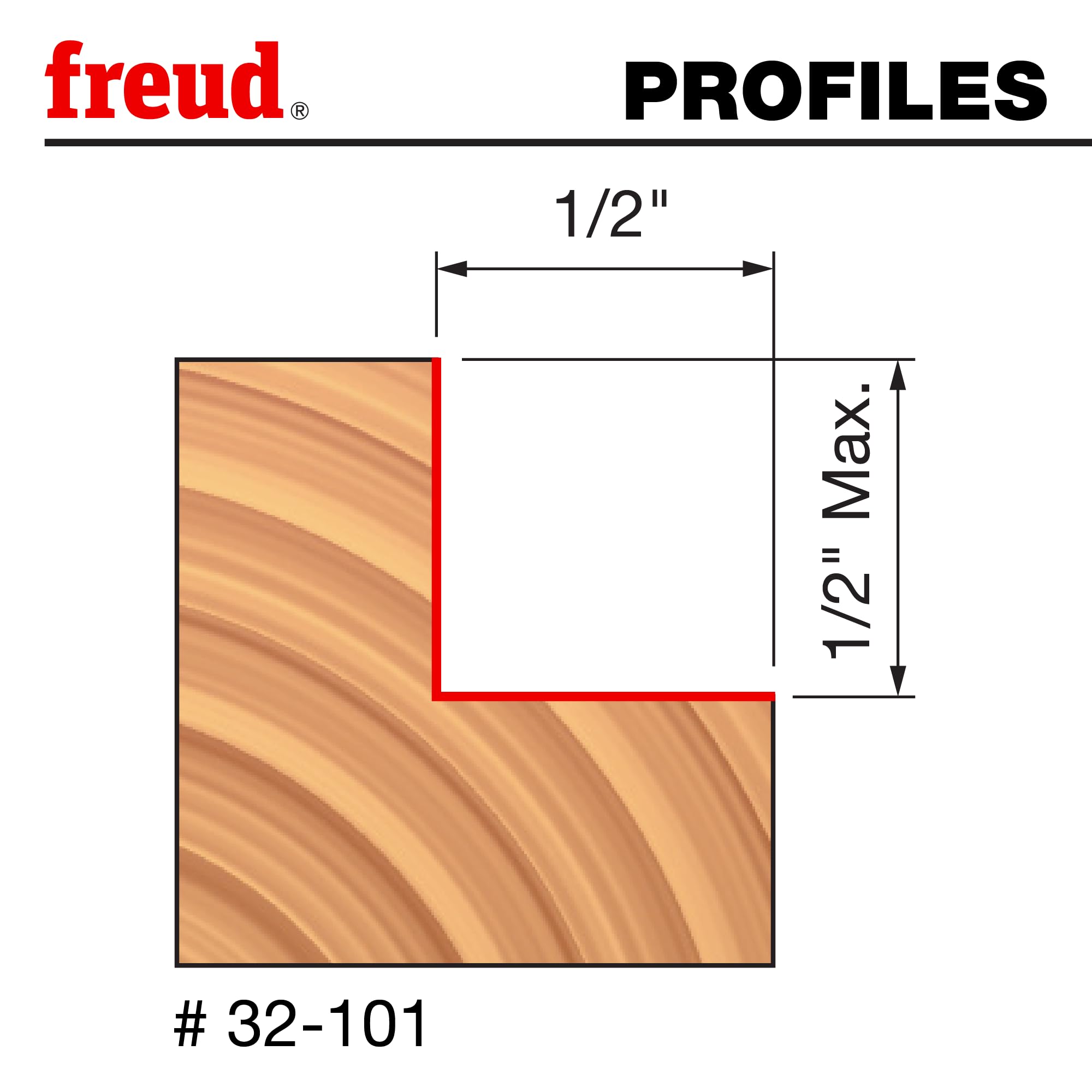 Freud 32 – 096 3/8-inch altezza Rabbeting router bit with 1/10,2 cm Shank, 32-101