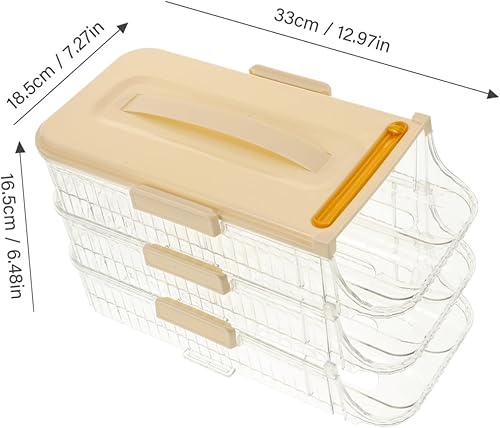 Miniatura 2 de Soporte para rodar huevos, refrigerador, dispensador de huevos, almacenamiento multicapa, parte superior desmontable para una fácil limpieza