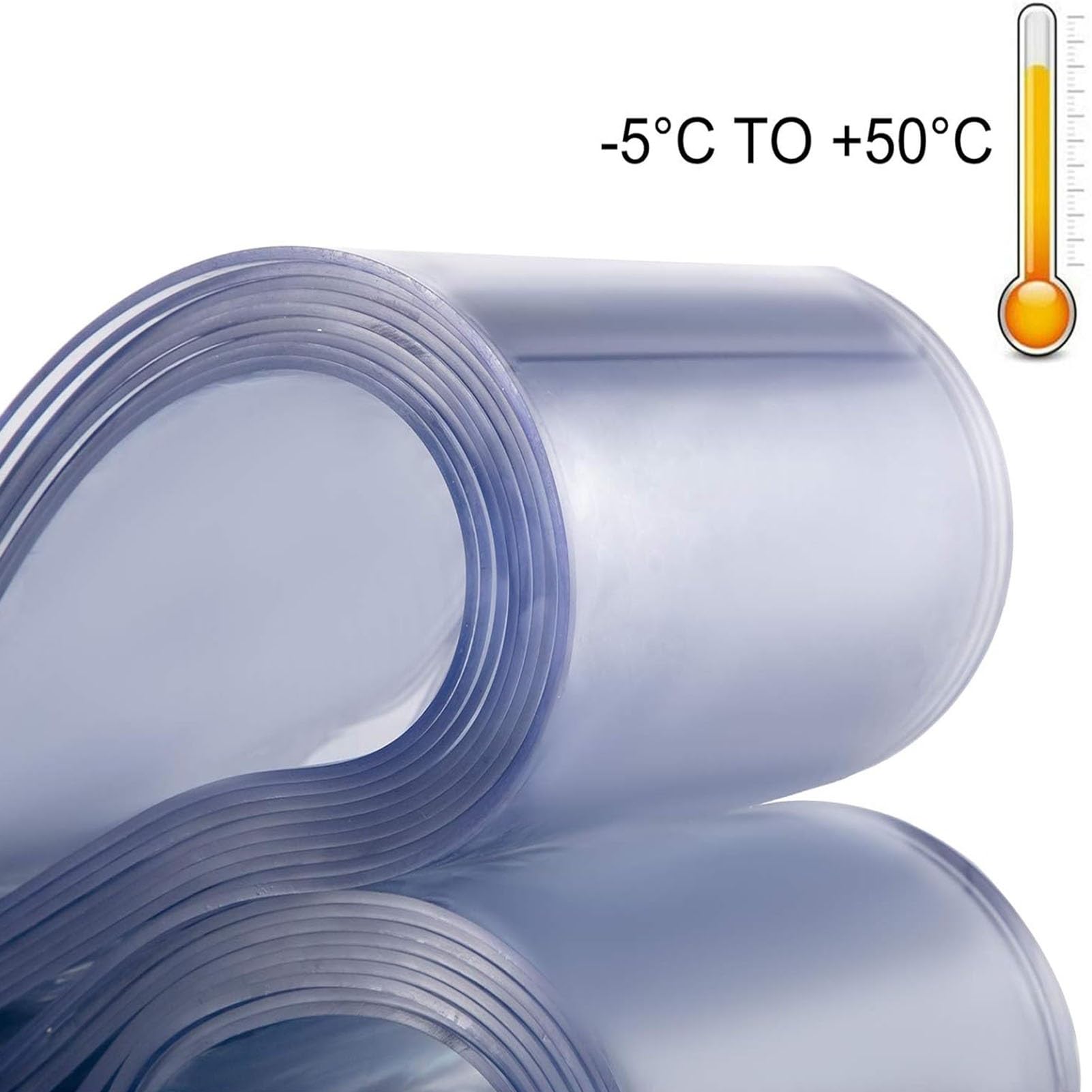 POCHY Rideau a Lanières PVC, 3mm Épaisseur Lamelles Verticales Imperméable Rideau Porte en Plastique pour Supermarché Entrepôts (Size : 75x200cm)