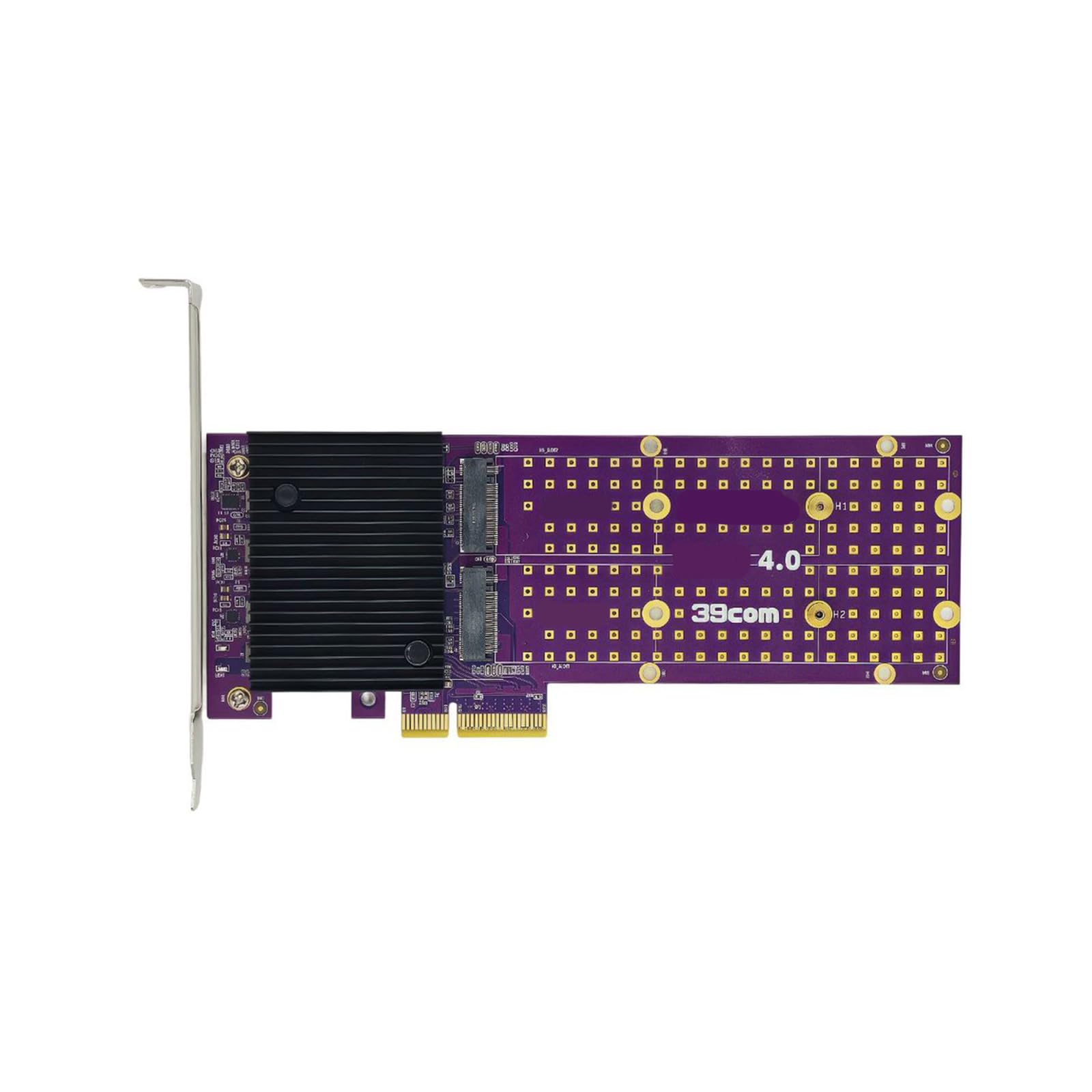 Tarjeta de expansión de almacenamiento de copia de seguridad de archivos para computadoras de escritorio, placa adaptadora PCIe NVMe SSD con soportes de unidad para almacenamiento Creator, de
