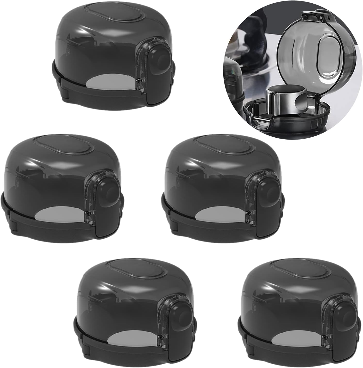 Haojie Children Gas knob Protection Cover, Kitchen Stove knob Cover Five Pieces, Large Universal Design, to Protect The Safety of Children.